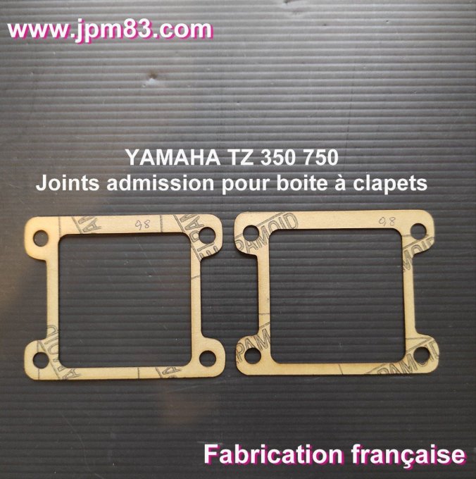 Yamaha TZ 350 750  2 joints d'admission  épaisseur 1.60